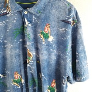 Tommy Bahama Surfer Hula Polo Sz 3X